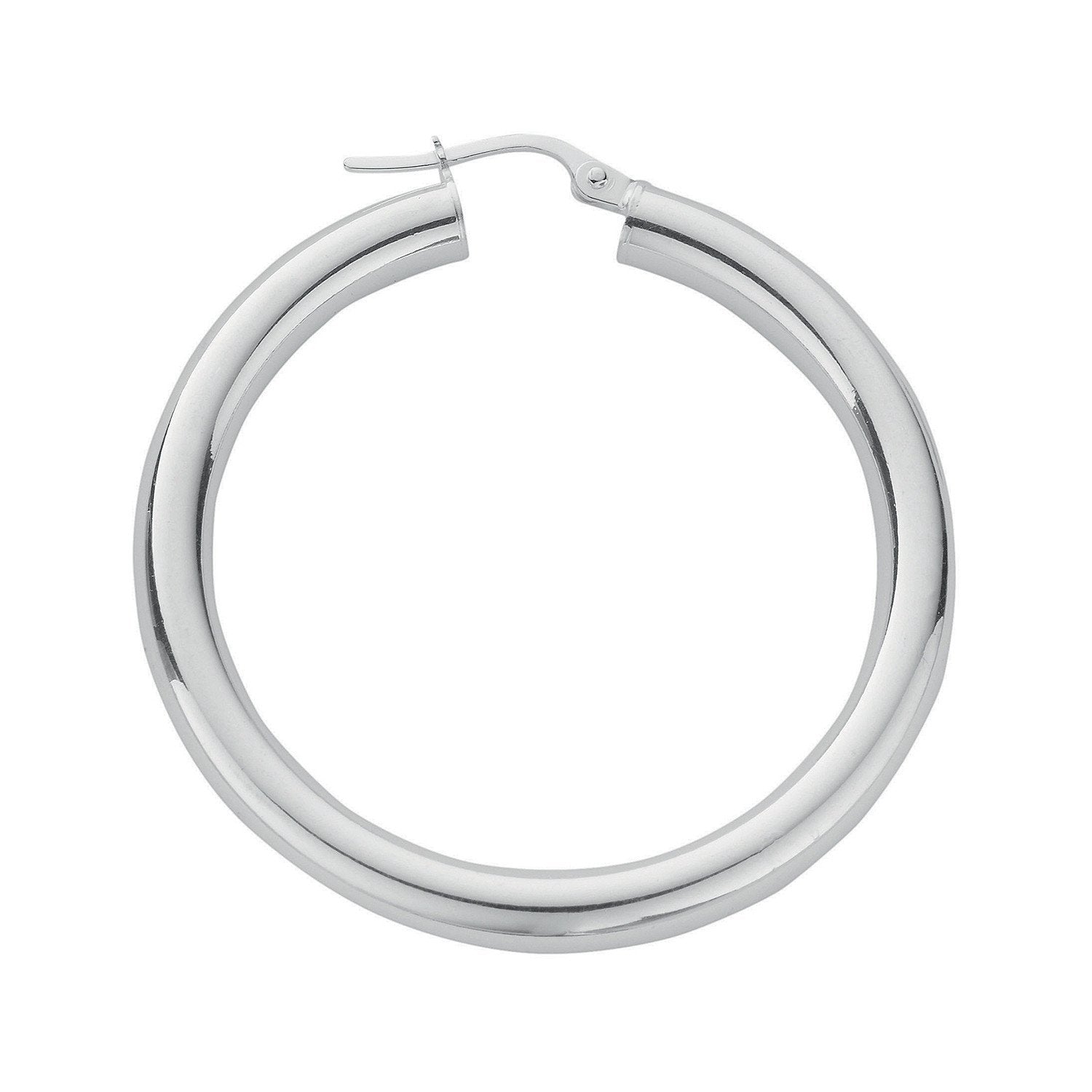 Silver Hoop Earrings - Fine Ring - Certified Authentic - Swiss Made - UK Stock - Insured Deli – Luxury Jewellery by Im